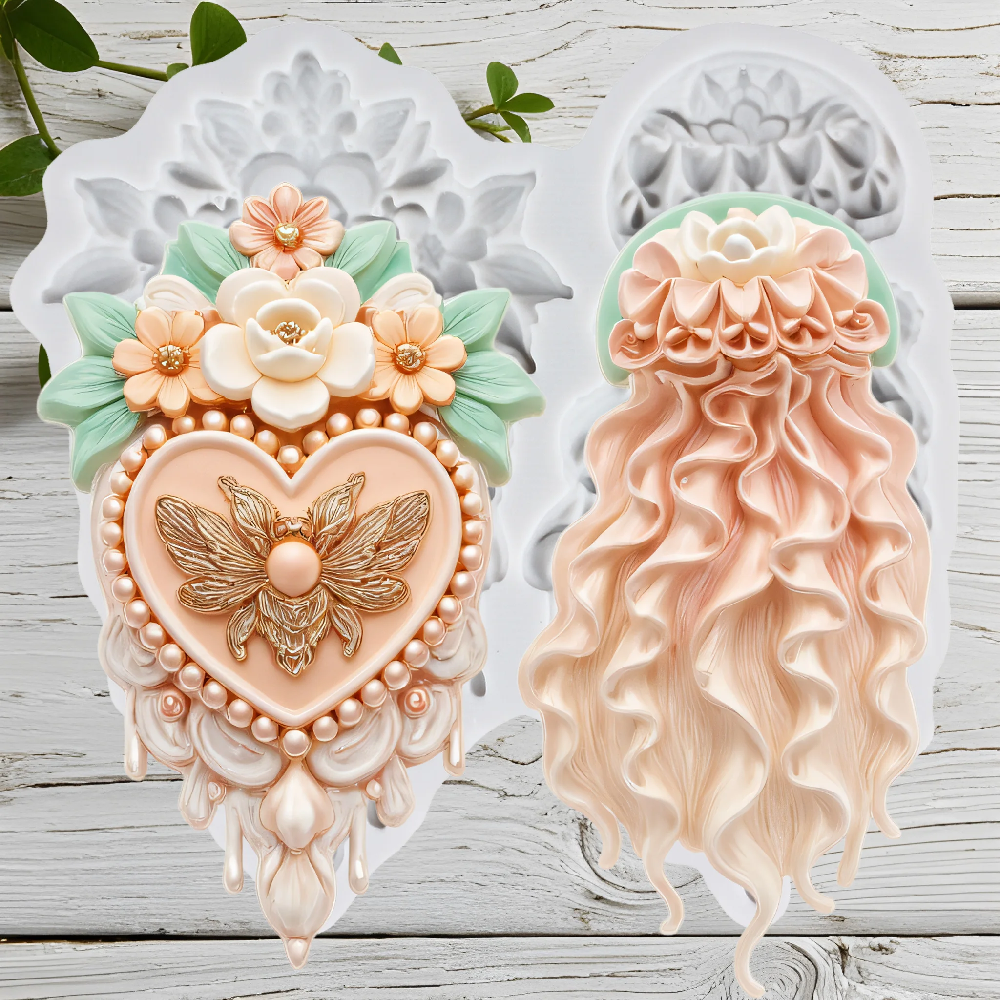Jellyfish Silicone Molds Insects Fondant Cake Decorating Tools Cupcake Topper Candy Craft Gum Paste Polymer Clay