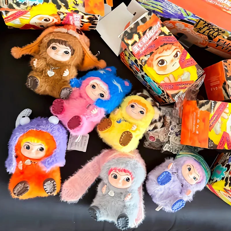 Shigh qualidade wakuku fuzzy moda diversão festa série brinquedo kawaii ação boneca surpresa caixa pingente decoração brinquedo presente