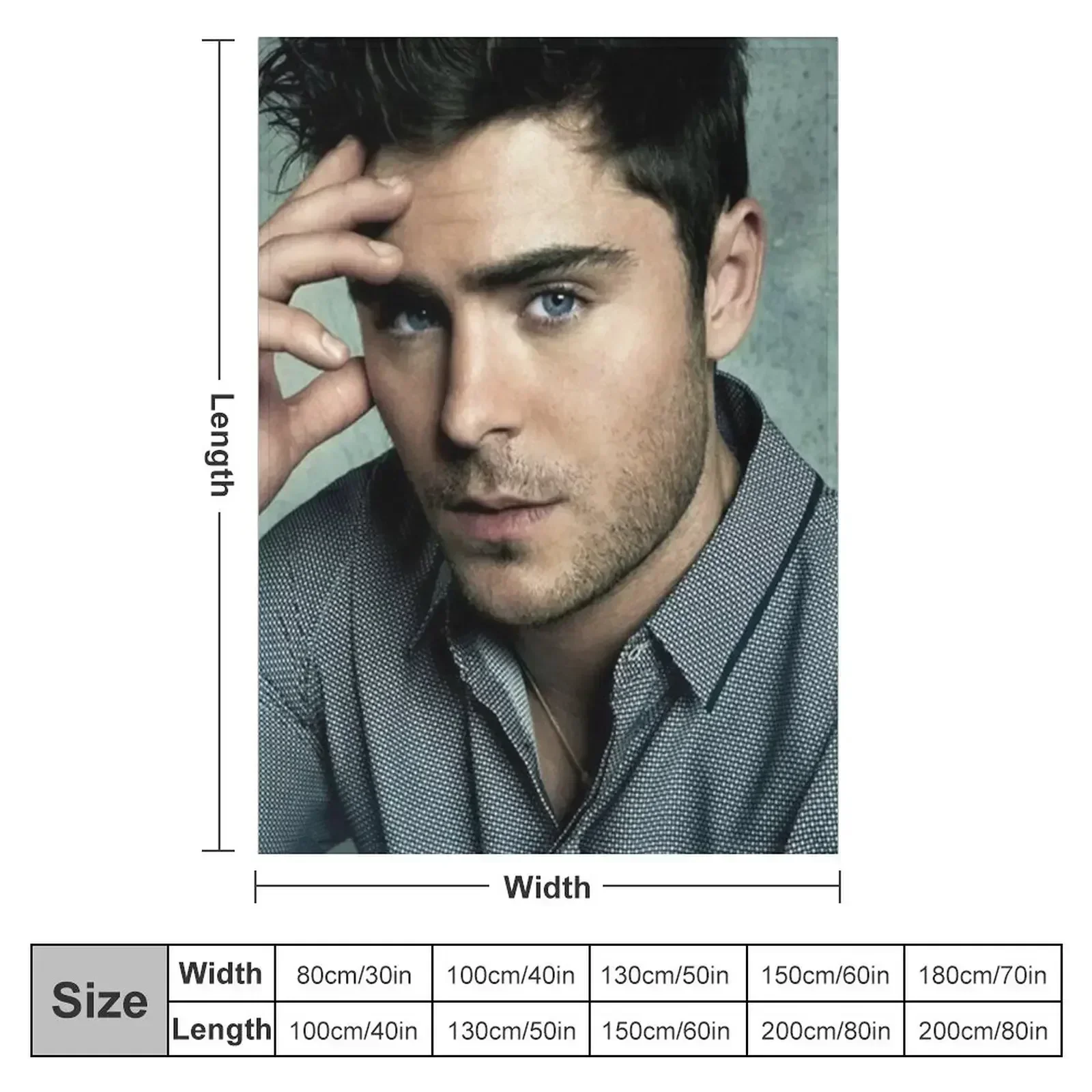 Zac Efron The Best Wallpaper Throw Blanket Flannel Fabric Travel For Decorative Sofa Plaid christmas gifts Blankets