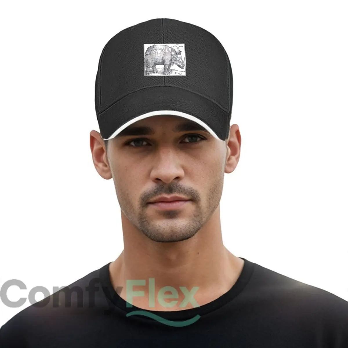 وحيد القرن رسم الحياة البرية الفن الهيب هوب قبعة الموضة الرياضة في الهواء الطلق ساندويتش قبعة بيسبول #5