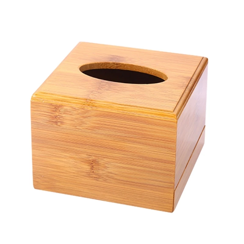 Bamboo Tissue Box Holder Storage Paper Tissue Box Cover Car Wood Napkins Holder for Case Organizer Home Decoration