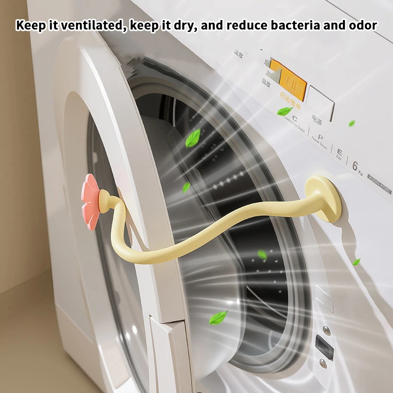 Magnetic Washer Door Prop-Stabilizer For Front Load Machines-Easy-Install, Flex Design-Fits Most Washers & RV Laundry Doors
