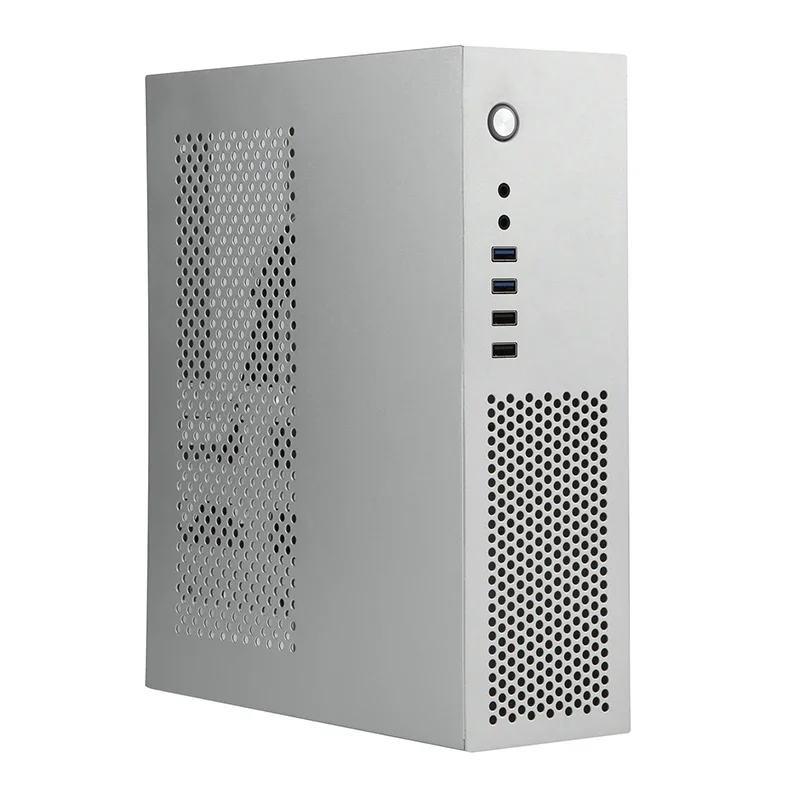 Obudowa A10 7.3L M-ATX A4 HTPC Przenośna Obudowa Komputera PC z Obsługą Kart Graficznych o Półwysokości, Obsługa Dysków SSD PCIe 2.5', Mini Flex PSU