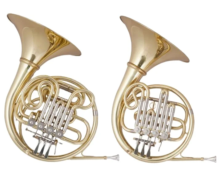 

Cheap price Gold brass French Horn instrument in china OEM