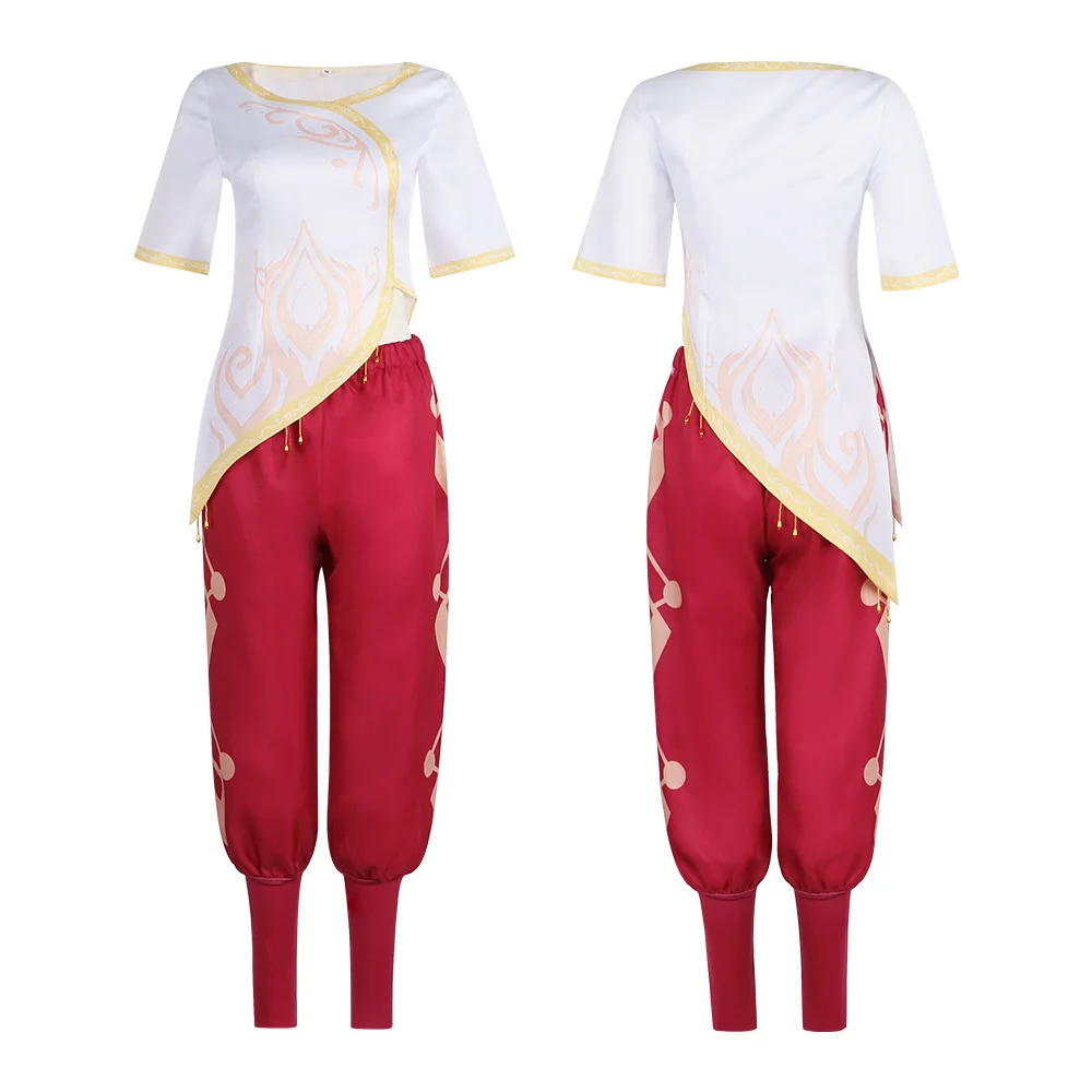 Conjunto de fantasia azul Ellie Princ Role-plang Performance loween Magic Bounies Ensemble Senhoras Roupas de palco tradicionais
