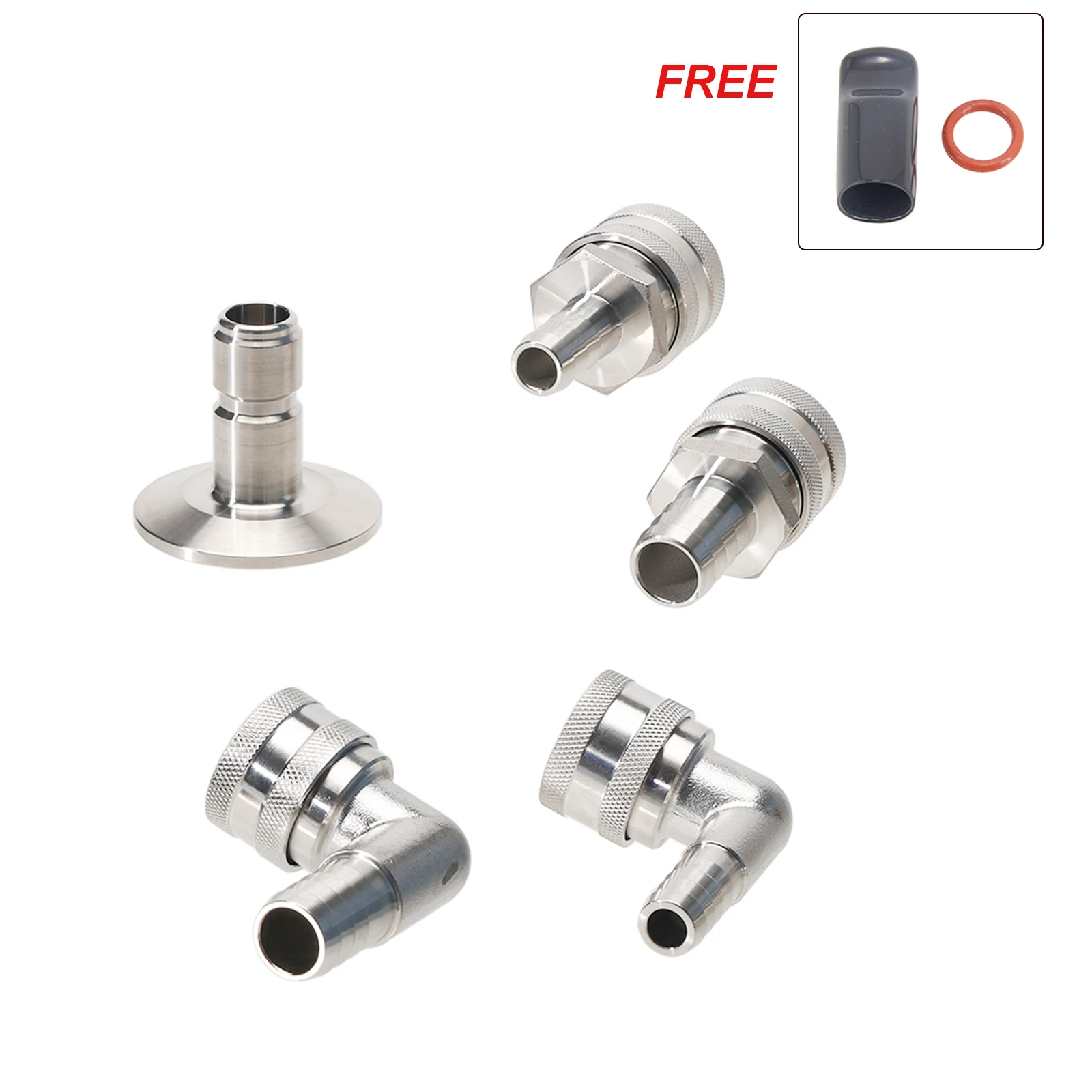 1.5'' Tri Clamp Ball Lock Quick Disconnect Set Homebrew Tri Clover SS304 Sanitary Brewer Fitting Brew Kettle Wort Chiller Parts