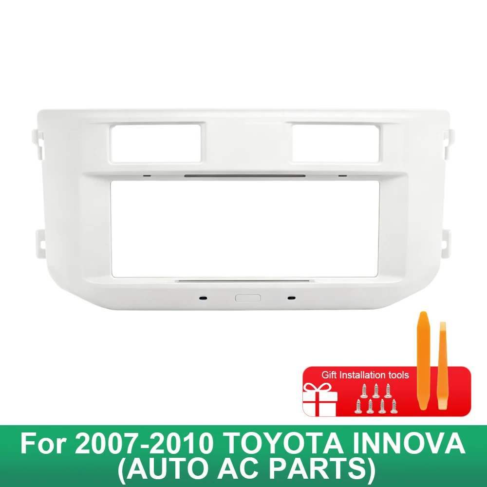 Car Radio Fascia Frame For Toyota Innova 2007-2010 Automatic AC Version Android Stereo Dashboard Panel Trim Kit