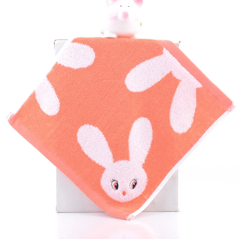 

1Pcs 30x30cm Cartoon Rabbit Dog Animal Cotton Baby Children Square Face Towel Soft Absorbent Cleaning Cloth