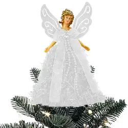 Luxe Star Angel kerstboomtopper met elegante jurk Geen batterij nodig Perfect voor winter- en nieuwjaarsdecoratie