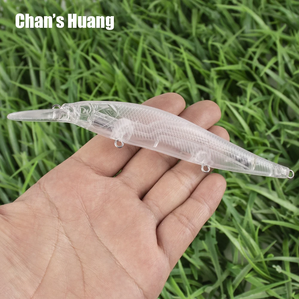 

Набор для самостоятельной сборки рыболовных приманок Chan's Huang: 50 шт. неокрашенных воблеров-минноу, 5,31 дюйма, 13,6 г, для самостоятельной покраски, искусственные жесткие приманки для рыбалки