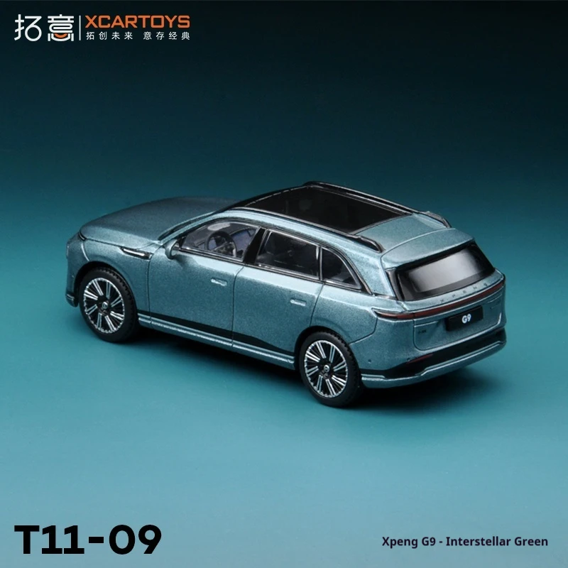 XCARTOYS Model Samochodu Odlewany ze Stopu Metali w Skali 1/64, Zielony Interstellarny Miniaturowy Pojazd Kolekcjonerski, Nie Sterowany Radiem