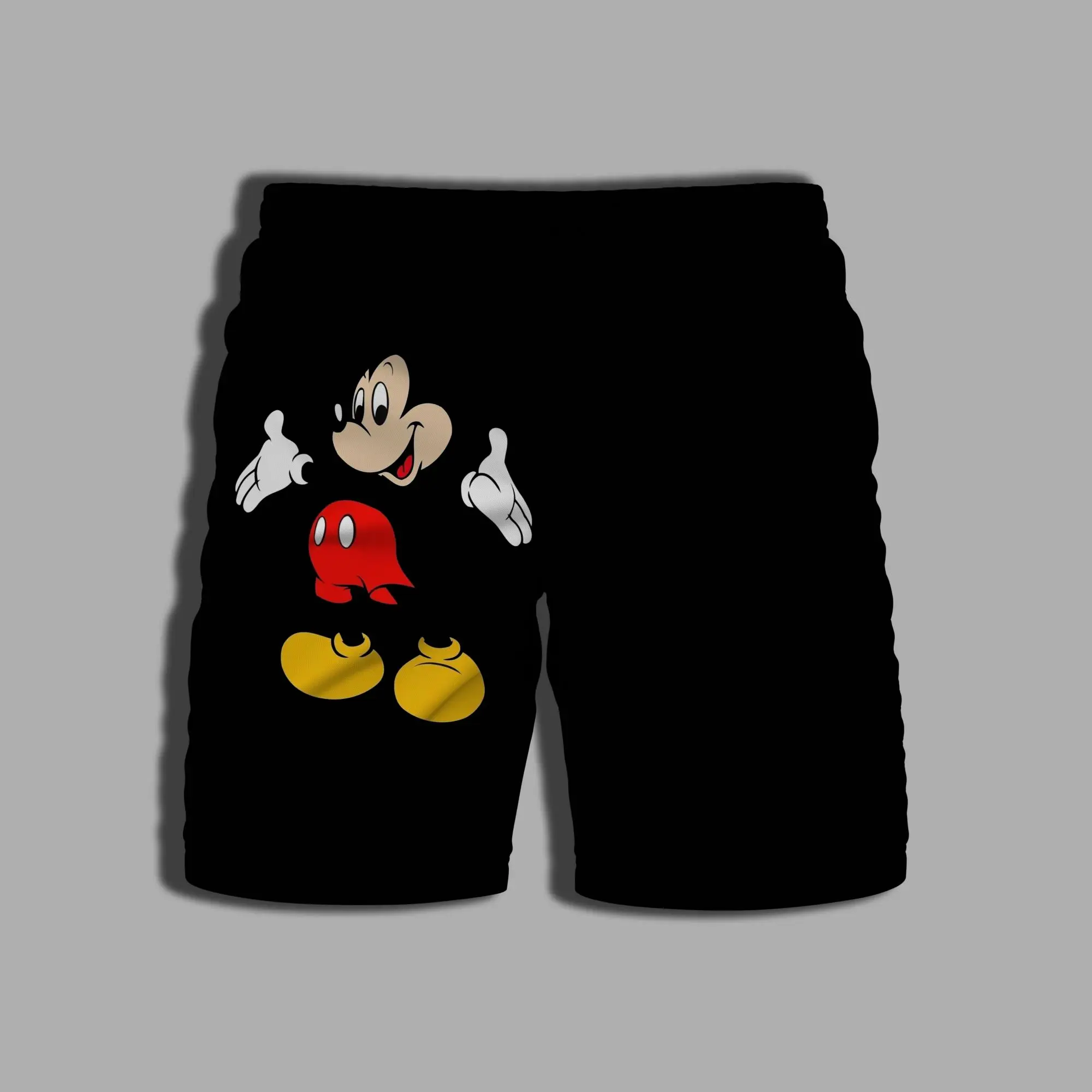 Baju renang lengkap celana pendek Mickey pria wanita, pakaian renang pantai Disney bercetak musim panas untuk pria dan wanita