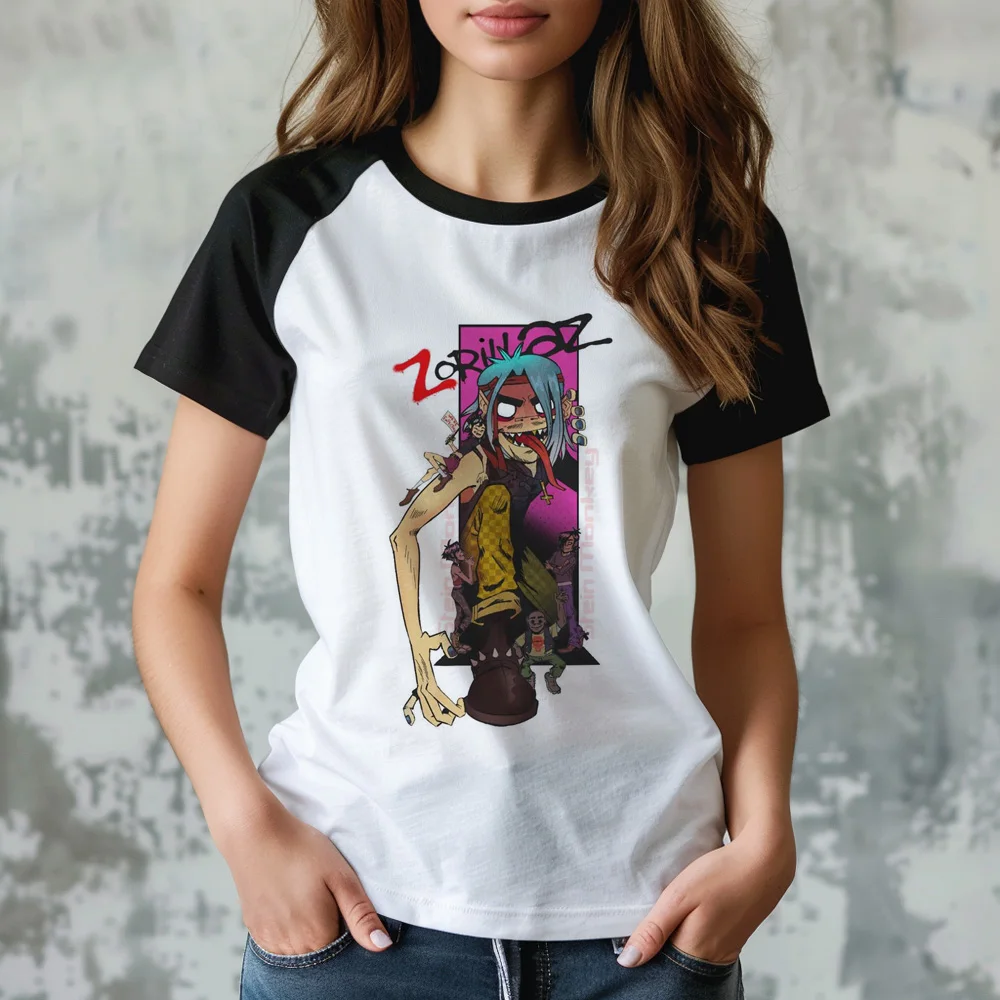 Gorillaz Tee women anime graphic designer top female funny anime graphic clothes