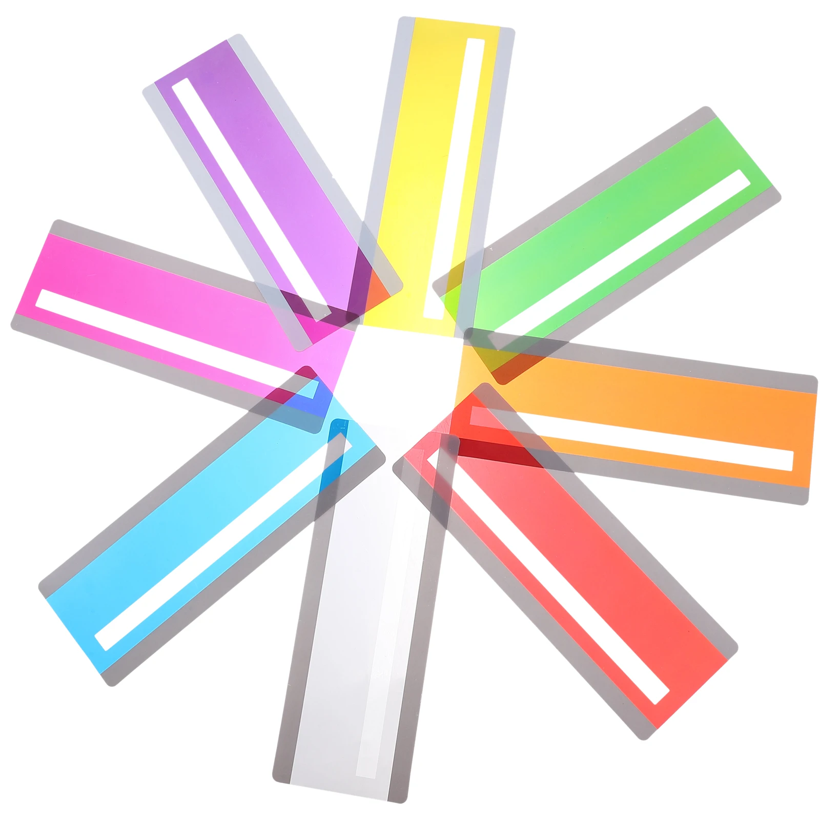 

8pcs Reading Guide Strips PET Bookmark Sentence Tracker Fluorescent Overlay Colored Reading Tools Gifts Students