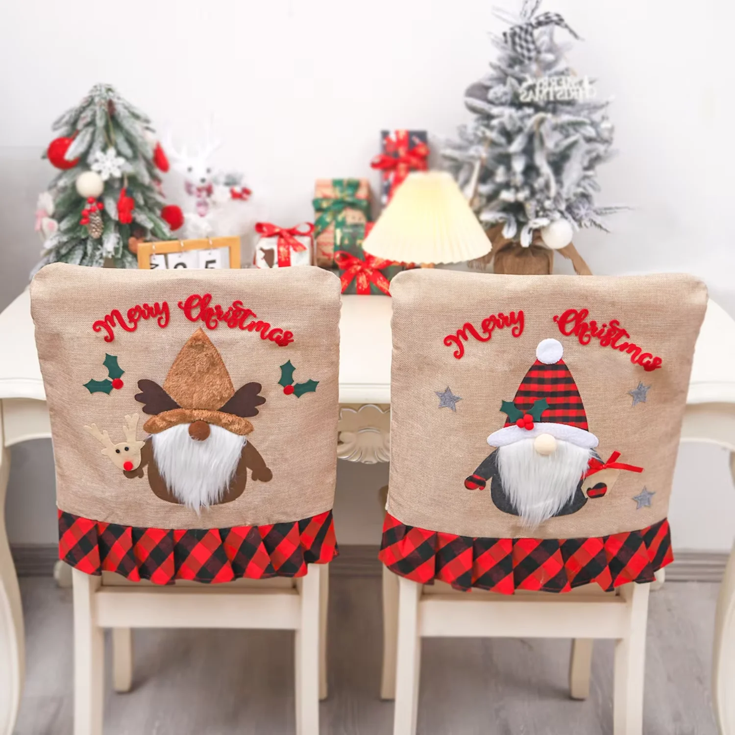 Hot Selling Christmas Gnome Decoraciones De Navidad Chair Cover Merry Christmas  Decorations For  Navidad