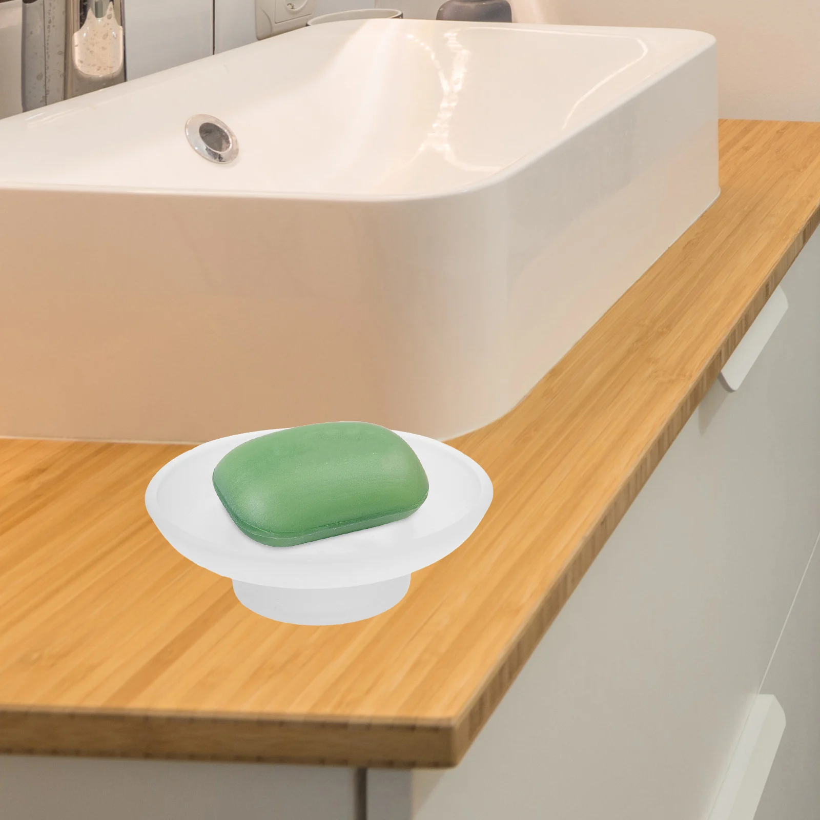 

Bathroom Soap Holder Glass Dish Self Draining Wax Warmer Replacement for Shower