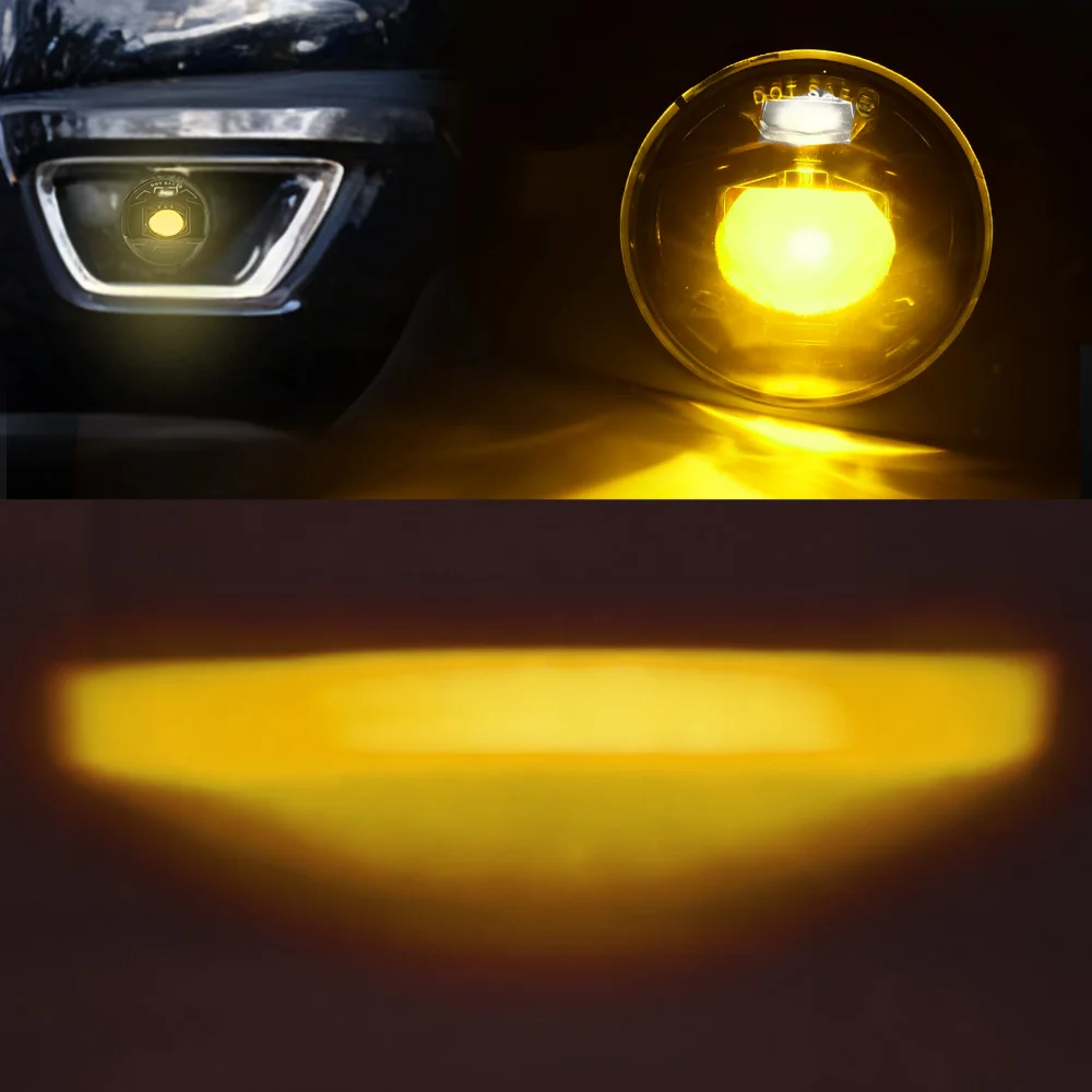 Waterproof 4 Inch Round Amber LED Fog Lights Front Bumper Auxiliary Lamp Fit For 2007-2013 Chevrolet Silverado Avalanche