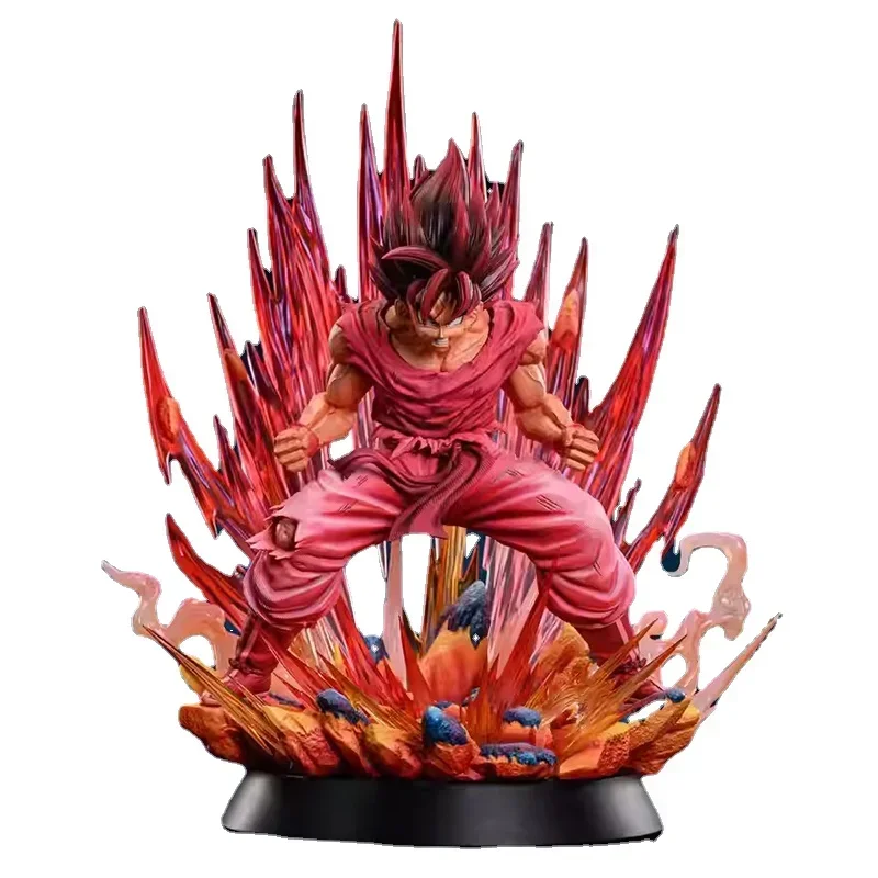 

Anime Son Goku Dragon Ball Figures Kaiouken Goku Action Figures 38cm PVC Model Collection Toys Birthday for Children Doll Gifts