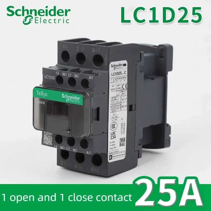 

Schneider Electric AC Contactor LC1D09 D12 D18 D25 D32 D38 D40 D50 D65 D80 D95 Three-Phase AC 24V 48V 110V 220V 380V