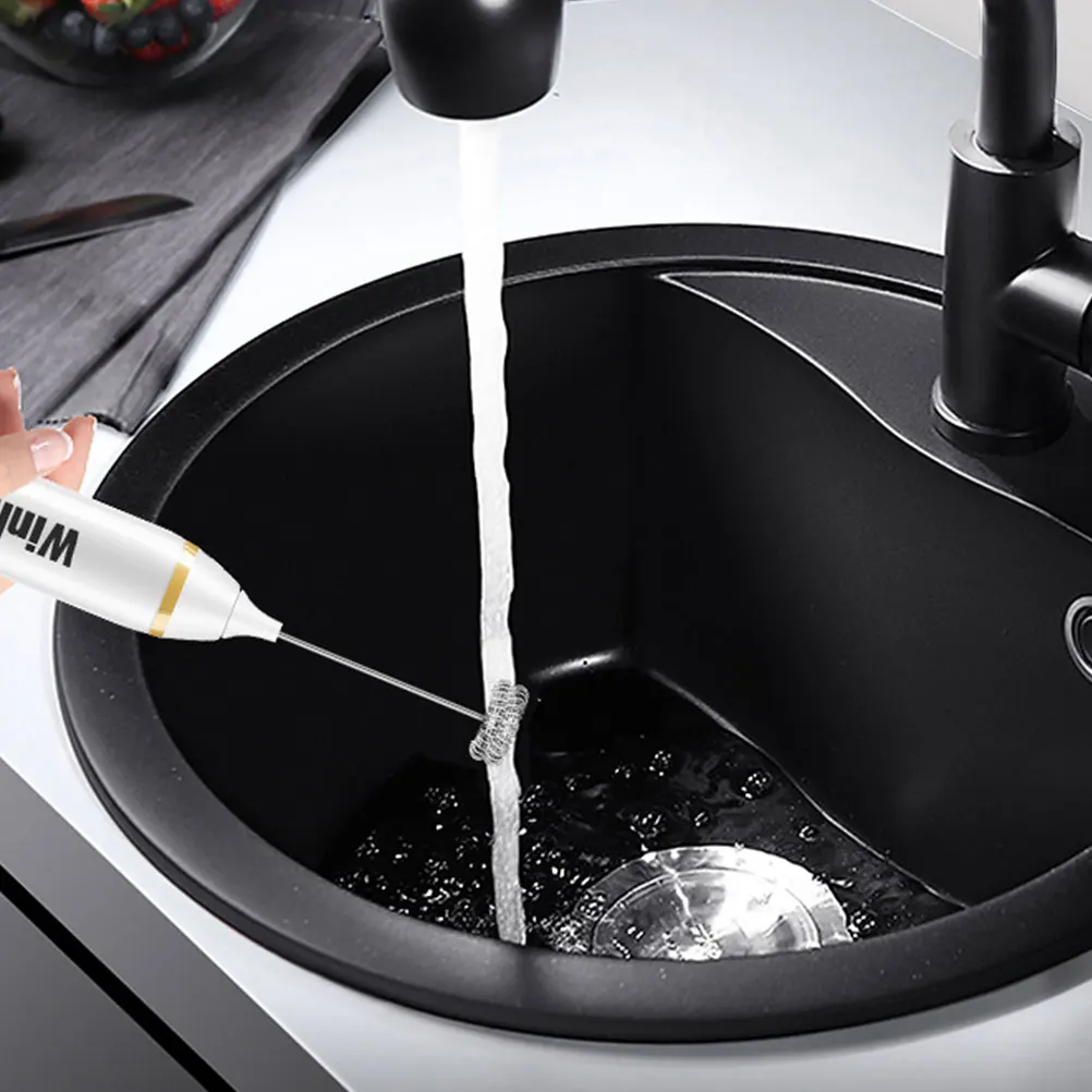 

Usb Rechargeable Electric Milk Frother Egg Mixer 3 Gear Adjustable Button Stainless Steel Silent Home Coffee