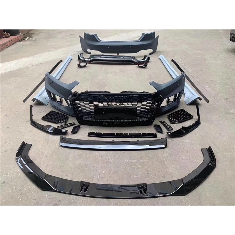 

Suitable for A5 modification to RS5 body kit bumper grille B9 model 2017 rear lip and exhaust tip full