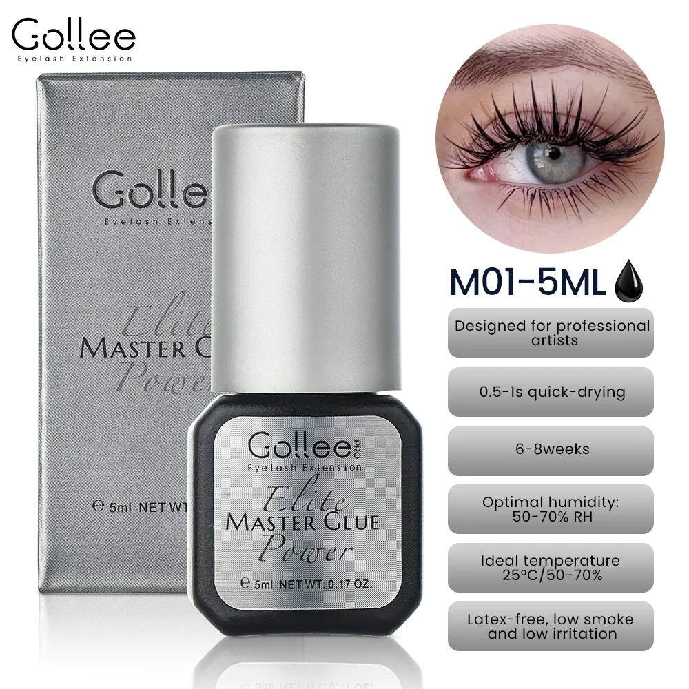 

Gollee 0,5 с, быстросохнущий клей для наращивания ресниц, водостойкий для ресниц, прочный, 8 недель, профессиональные принадлежности для наращивания ресниц