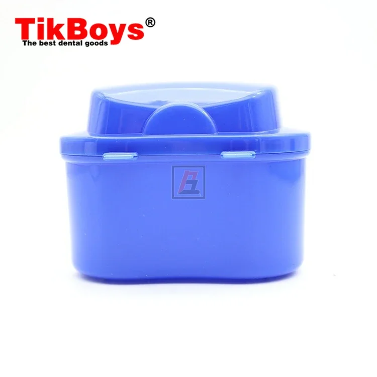 Dental Denture Box With Net Bath Case Container Tips Dentures Artificial False Teeth Storage Boxes Organizer Tooth Box Appliance