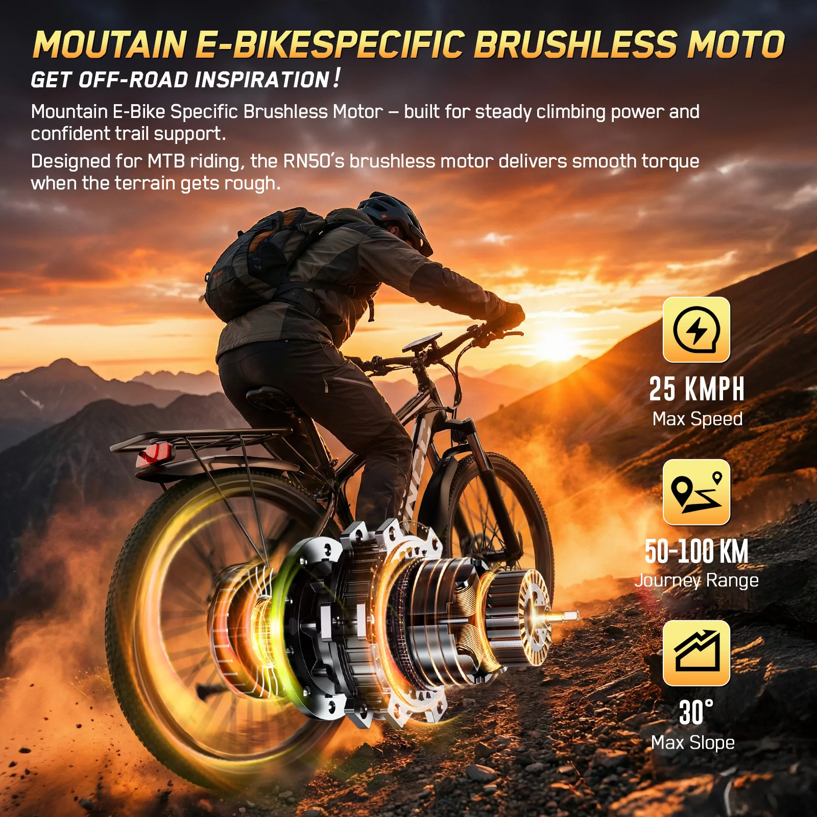 Bicicleta eléctrica 48V15Ah 750W, neumáticos de 29 pulgadas, 21 velocidades, velocidad máxima 50 km/h, puerto de carga para teléfono móvil, para uso urbano y montaña, con aplicación inteligente, cuadro trasero triangular de aluminio, pantalla de color tipo diamante, bicicleta eléctrica.