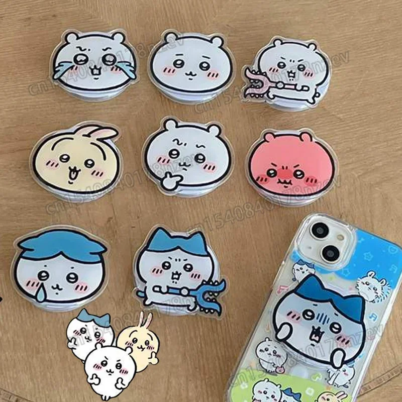 

Симпатичный держатель для телефона Chiikawa 20224, Hachiware Usagi, аниме Kawaii, застежка на палец ちいかわ, выдвижной складной декоративный подарок с рисунком из мультфильма