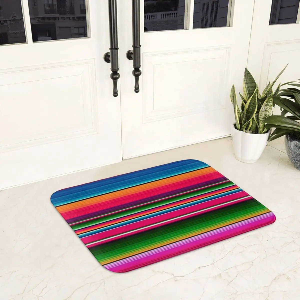 Mexican Indigenous Anti-slip Doormat Floor Mat Durable Carpet Rug for Kitchen Entrance Home Bedroom Footpad Mats