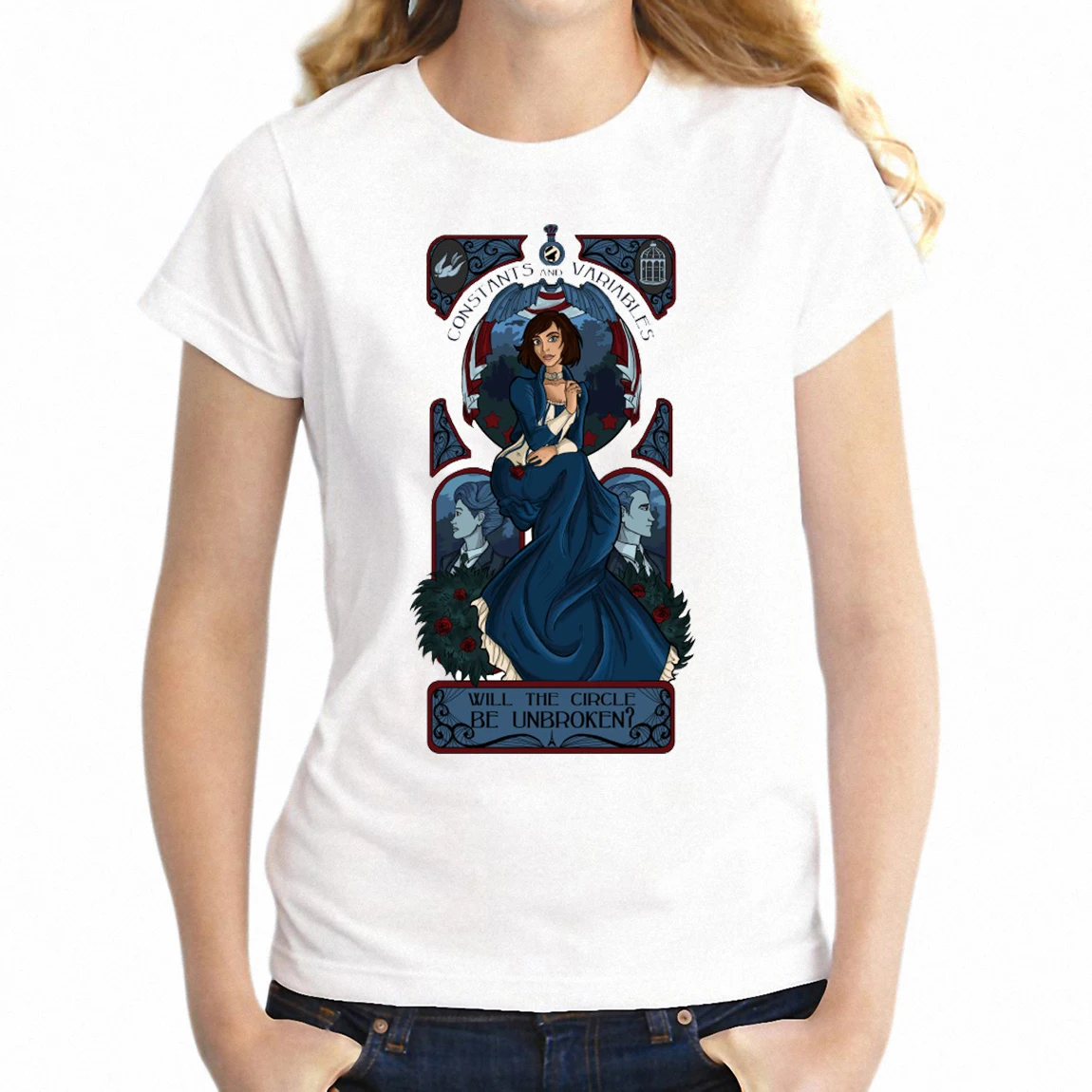 

New Women's T-shirt Bioshock Elizabeth Booker Infinite Have You Seen This Girl Gamer Girl's tshirt Harajuku hip hop tees tops