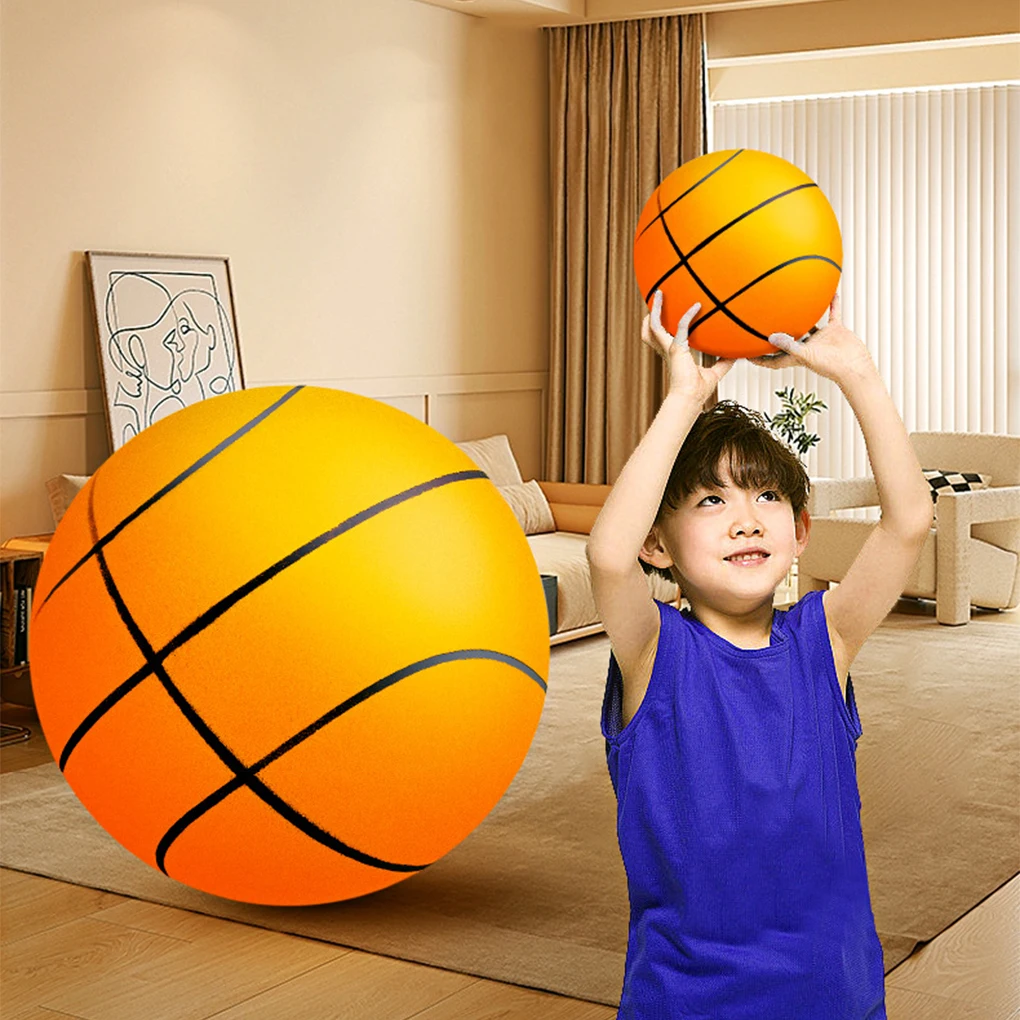 

Handleshh Silent Basketball Noise-free Edutainment For Kids Odorless And Eco-friendly Indoor yellow 18cm