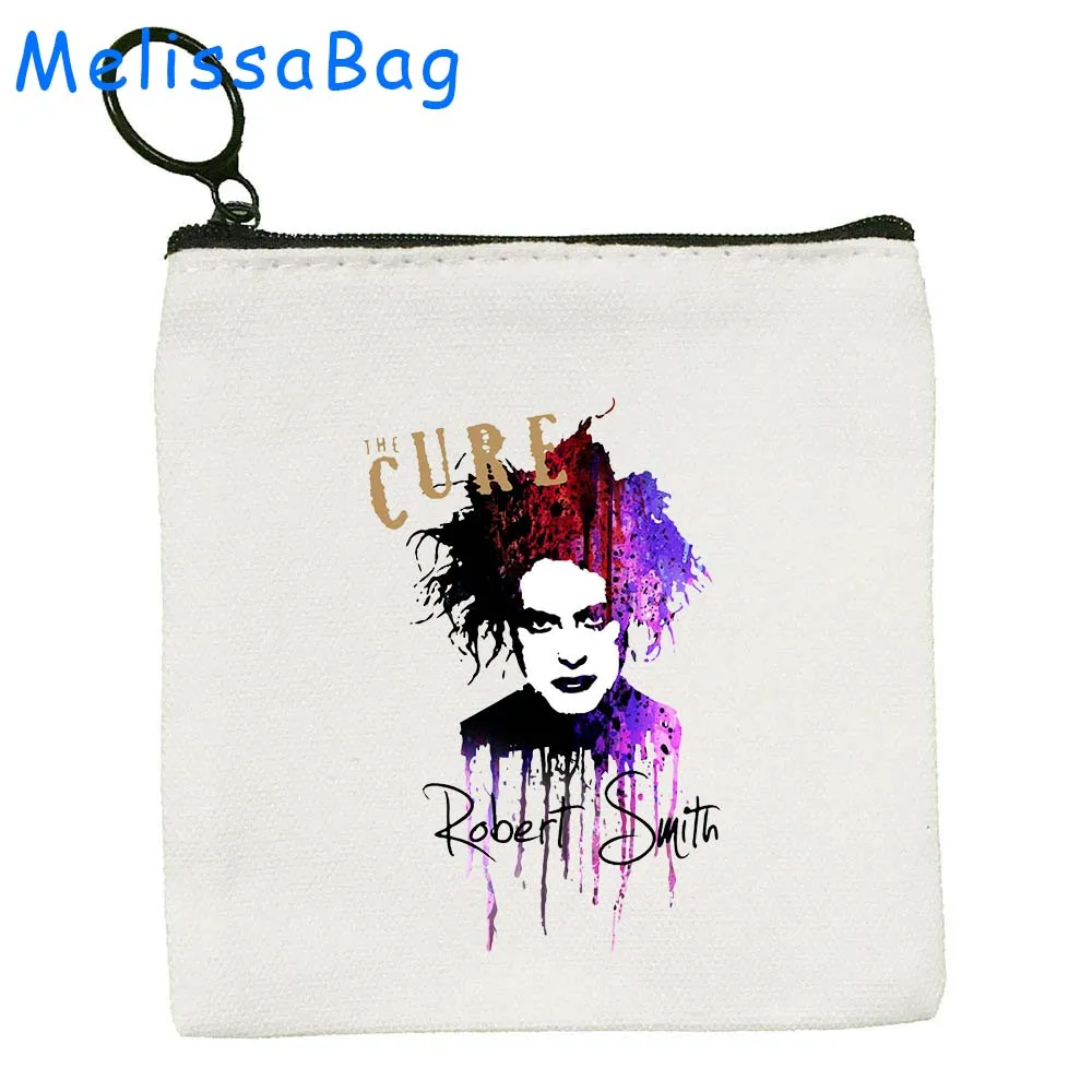 1986 The Cure Robert Smith Rock Band Punk Hip Hop Cute Gifts Fashion Graphic Canvas Coin Purse Key Case Bag Wallet Zipper Pouch