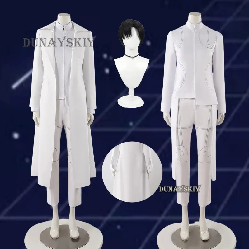 Ivan Alien Stage Anime White Sorrow Cosplay Black Wig Role Playing Party Pants Belt Halloween Carnival Costume Outfita;6'x,9;y'