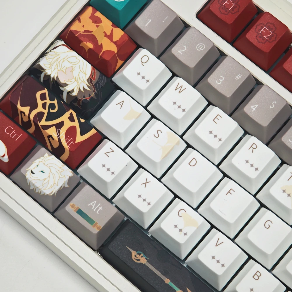 

MAIMOOO Jing Yuan Keycaps Honkai: Star Rail Anime Game Key Caps Cherry PBT Side Engraved Translucent for Mechanical Keyboard