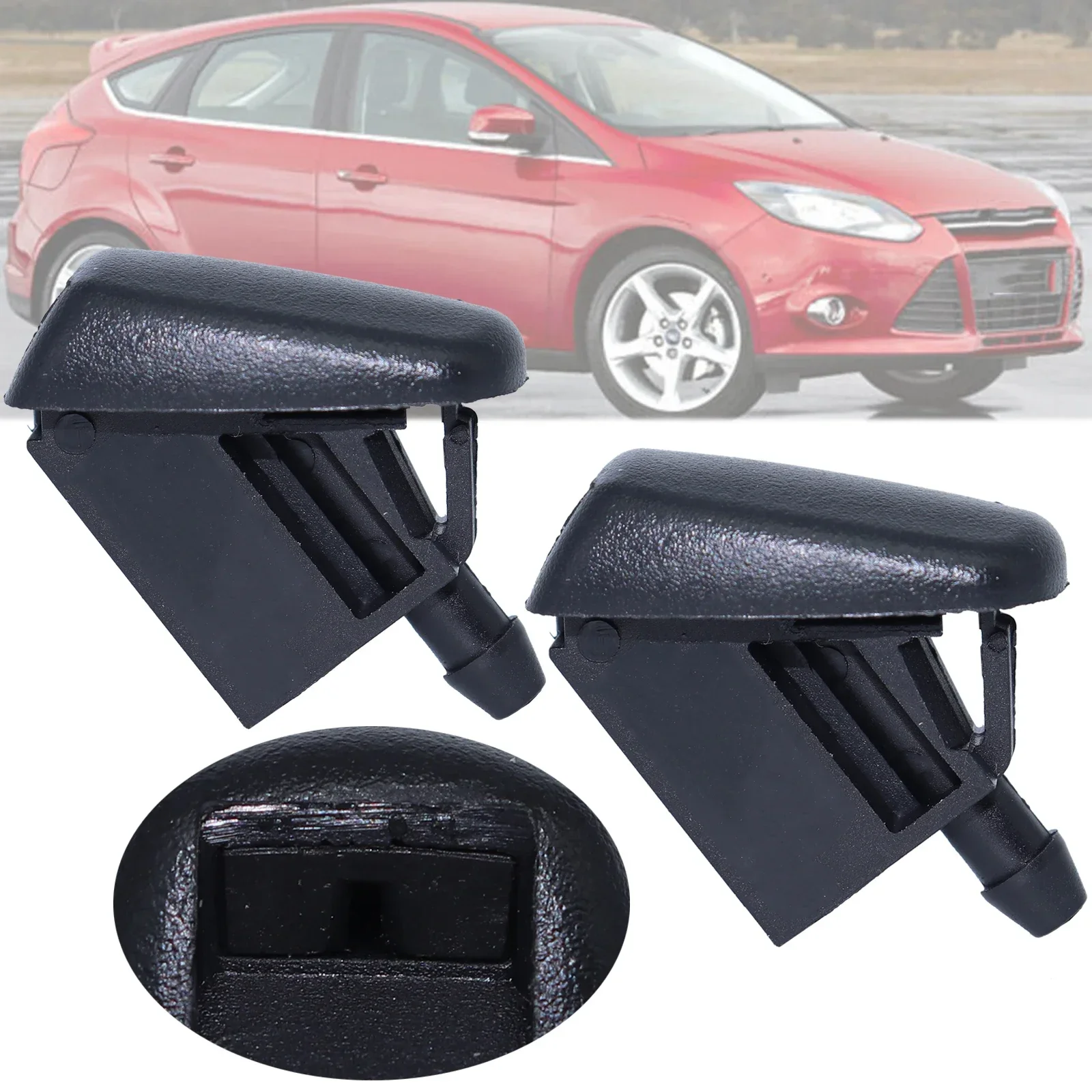 2 комплекта форсунок омывателя переднего стеклоочистителя для Ford Focus 3 MK2 Fiesta MK5 2004 2005 2006 2007 2008 2009, замена