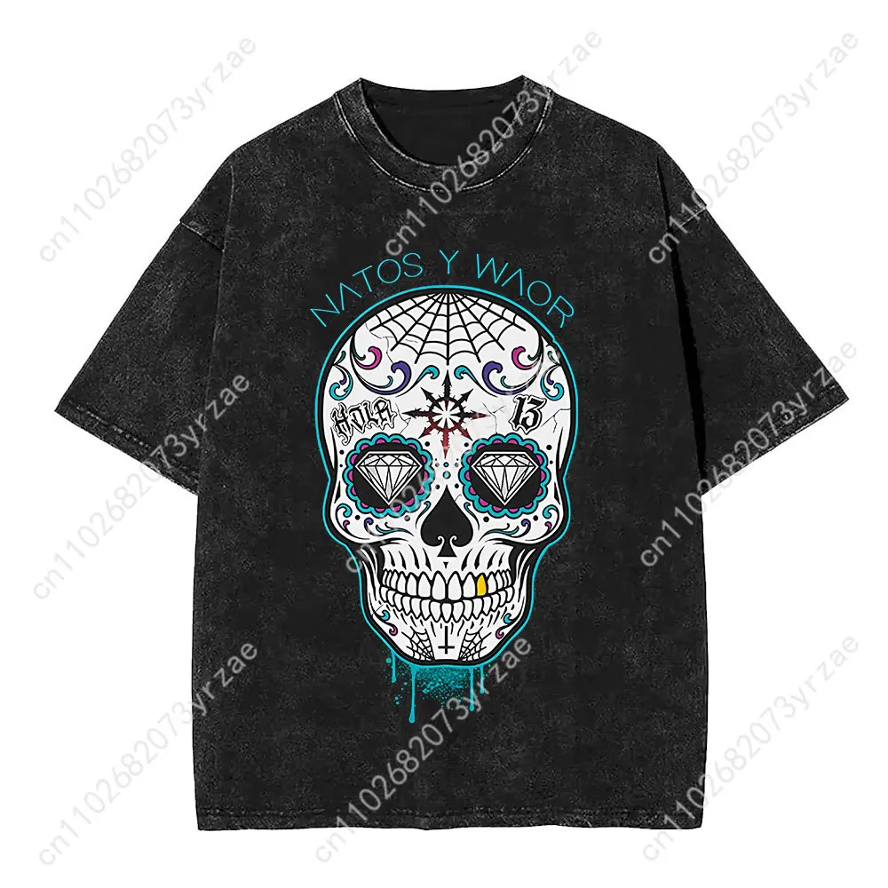 เสื้อยืดแร็ปเปอร์ NATOS WAOR สไตล์เรโทร ล้างสี วินเทจ คุณภาพสูง แฟชั่น ผ้าฝ้าย แขนสั้น เนื้อผ้านุ่ม ระบายอากาศได้ดี สำหรับผู้ชายและผู้หญิง