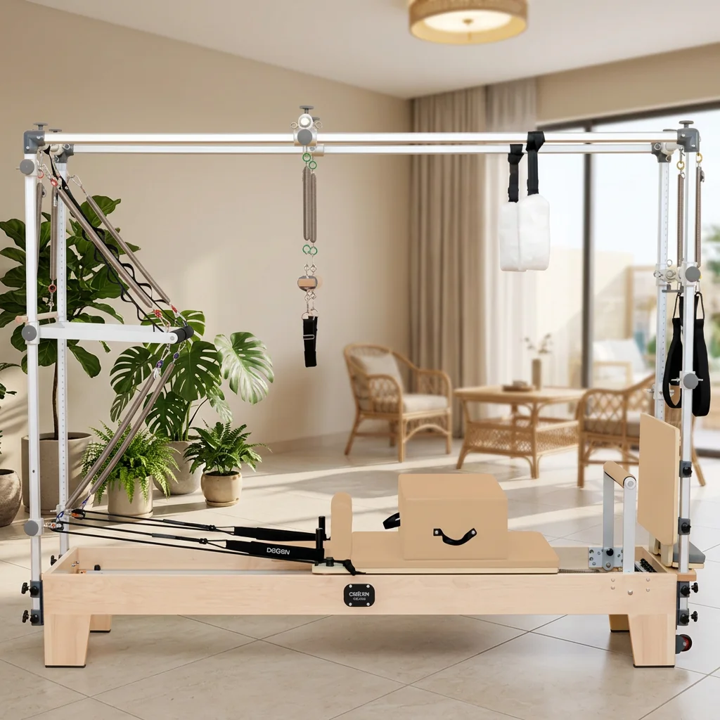 

High Quality Oak Material Pilates Three in One Core Bed Suitable for Yoga and Fitness Training