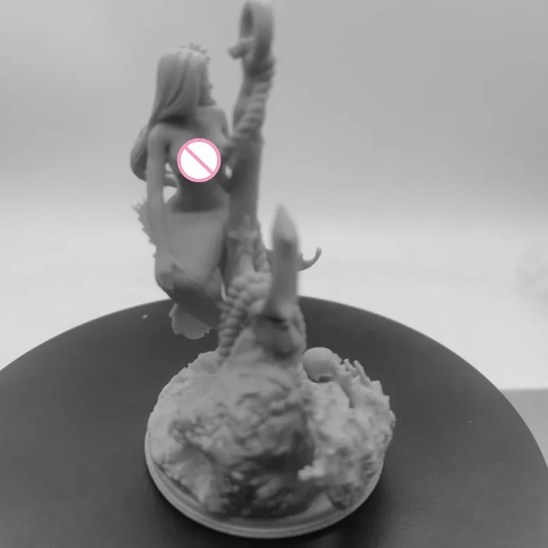 Figura in resina fai da te sirena scala 1/24 75mm figurine assemblare miniature modello kit smontato non verniciato Diorama giocattoli