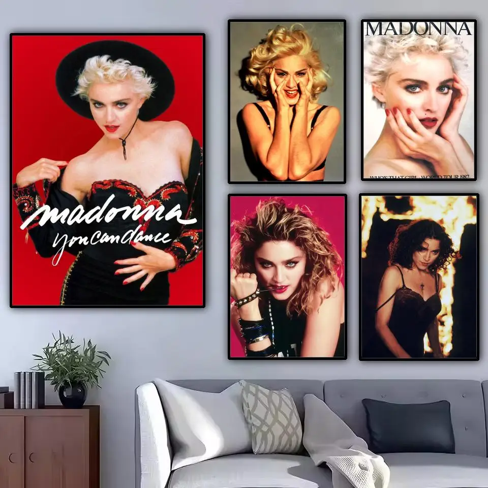 Berühmter Sänger M-Madonna C-Ciccone Gemälde Kalligraphie Leinwand Poster: Faltenfrei, wasserfest, langlebig, Wanddekoration für alle Räume