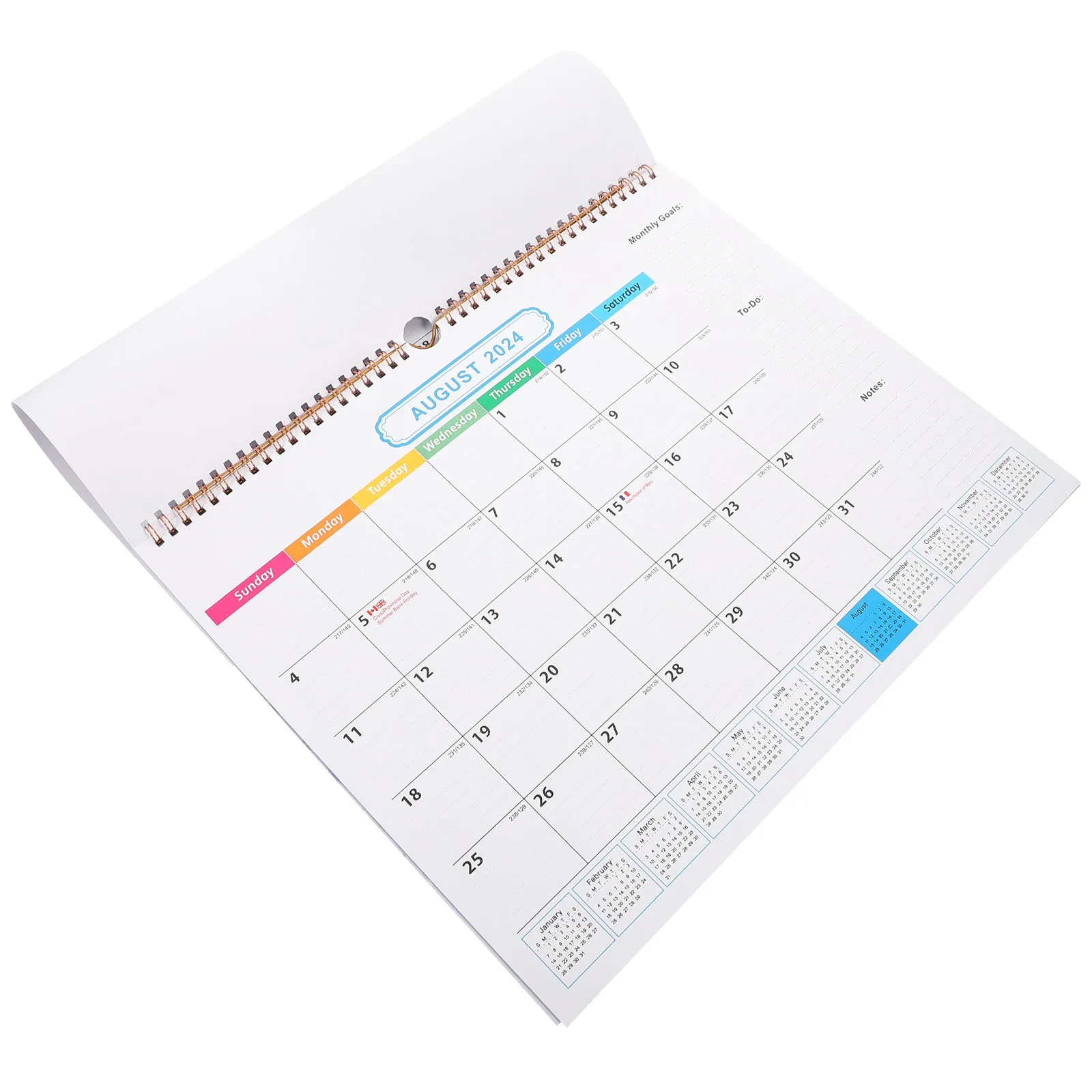 

Настенный календарь на 2023-2024 годы, ежемесячный календарь обратного отсчета для дома, офиса, семьи, планировщик встреч с гладкой поверхностью