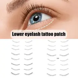 Multi-Style Lower Eyelash Tattoo Stickers Natural 3D Simulation False Eyelashes Tattoo Black Quick Fake Eyelash Women