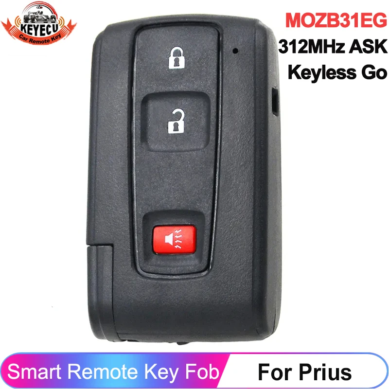 KEYECU MOZB31EG / MOZB21TG per Toyota Prius 2004 2005 2006 2007 2008 2009 chiave senza chiave 3 pulsanti Smart Remote Fob ASK 312MHz