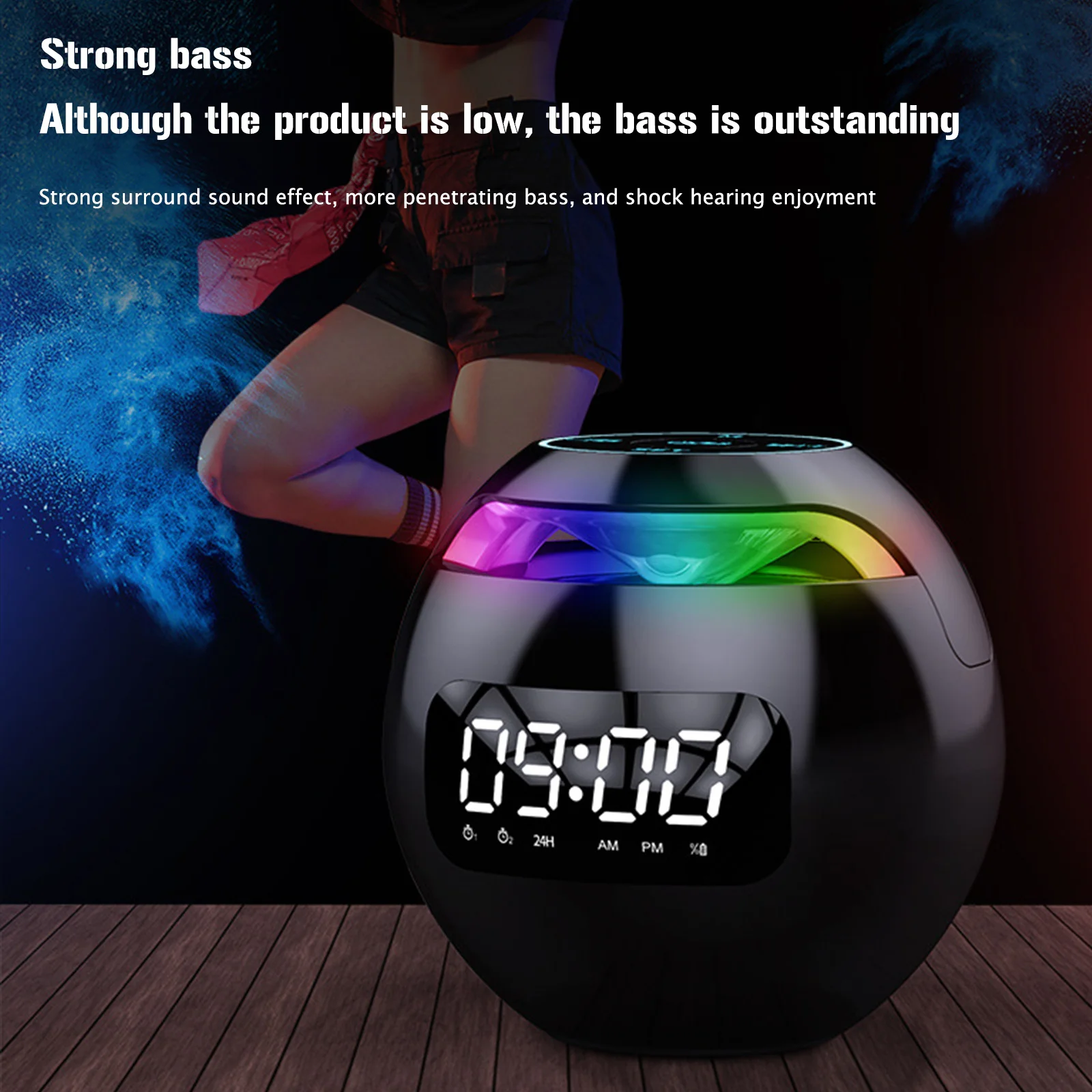 Xiaomi Wireless Bluetooth Speaker Portable Bluetooth Speaker with Waterproof Clock 5.0 Loudspeaker Speaker for Phone Tablet PC