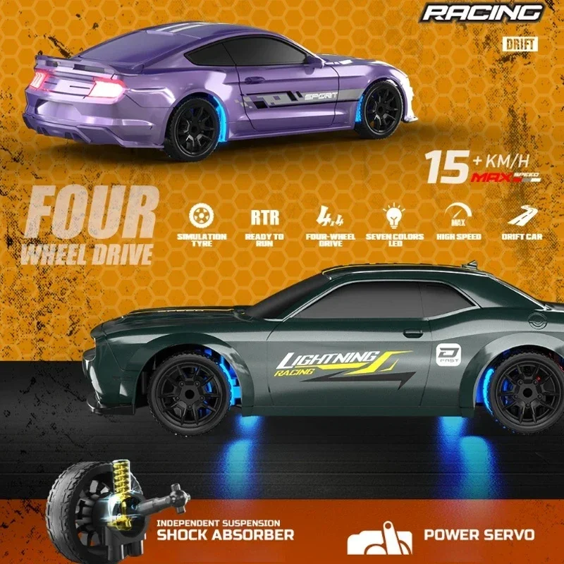 【2.4G 1/43】 RC Car Mini Drift 8501/8500 - Modello da corsa telecomandato ad alta velocità |   Sistema di deriva professionale |   Giocattolo regalo per bambini