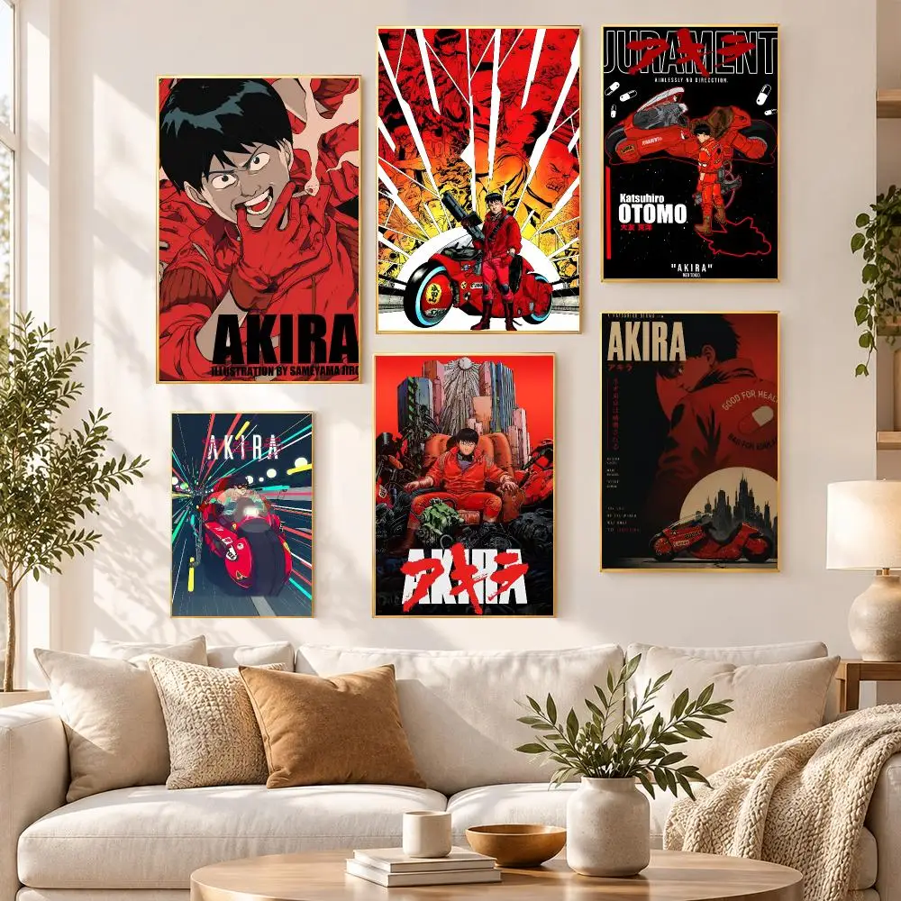 Anime Cyberpunk Classic AKIRA Poster HD Waterproof PP Self Adhesive Aesthetic Bedroom Dorm Gaming Room Home Decor Gift