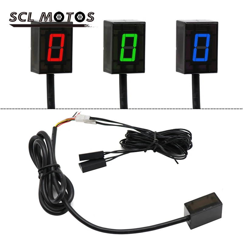 

SCL MOTOS 6 Speed Universal Motorcycle Motorbike Digital Gear Indicator LED Display Shift Lever Magnet Gear Indicator Holder