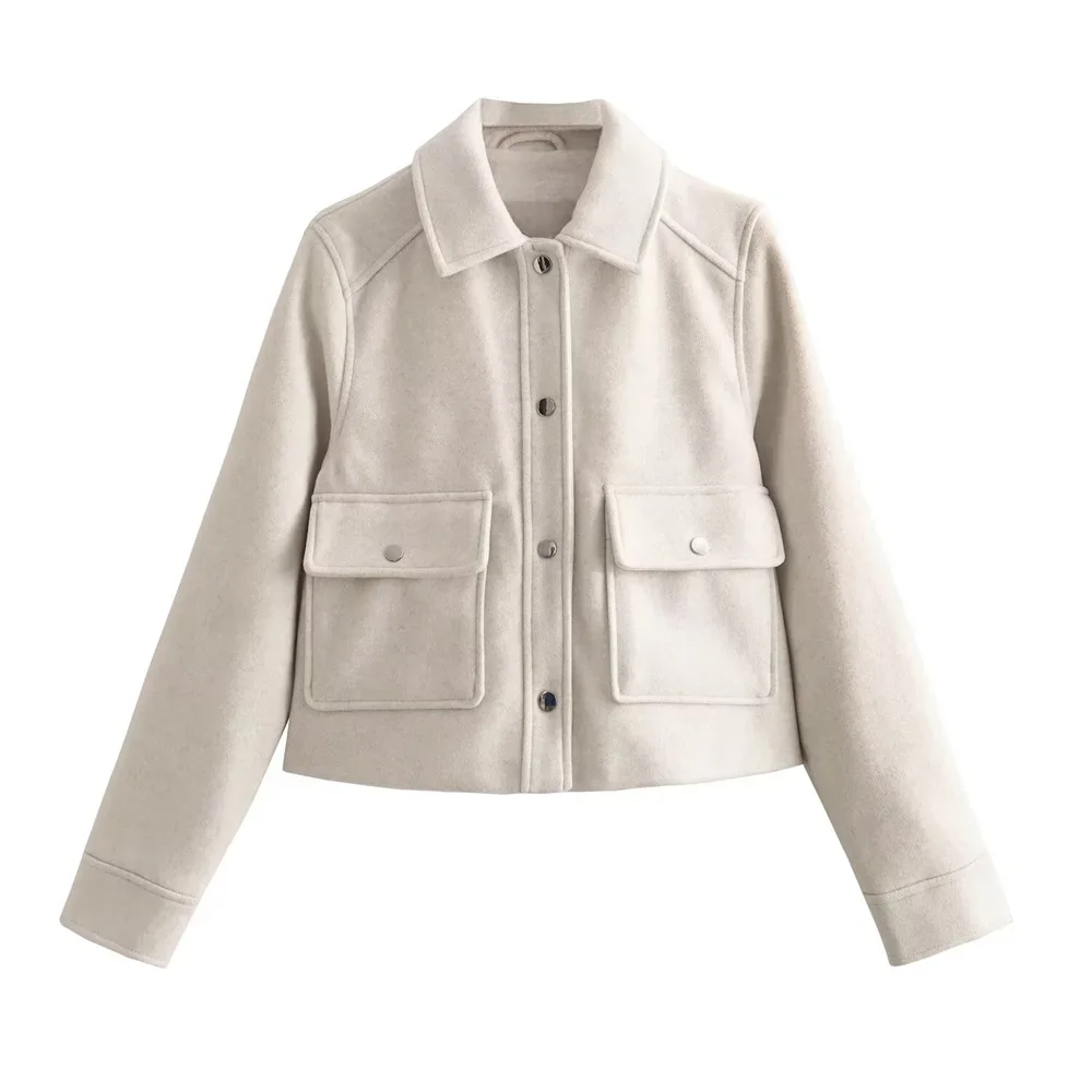 LIBIELIY LIBIELIY 2025ZAR * Spring/Summer Hot Selling New Women's Wear Versatile Western Style, Age Reducing Soft Short Jacket C