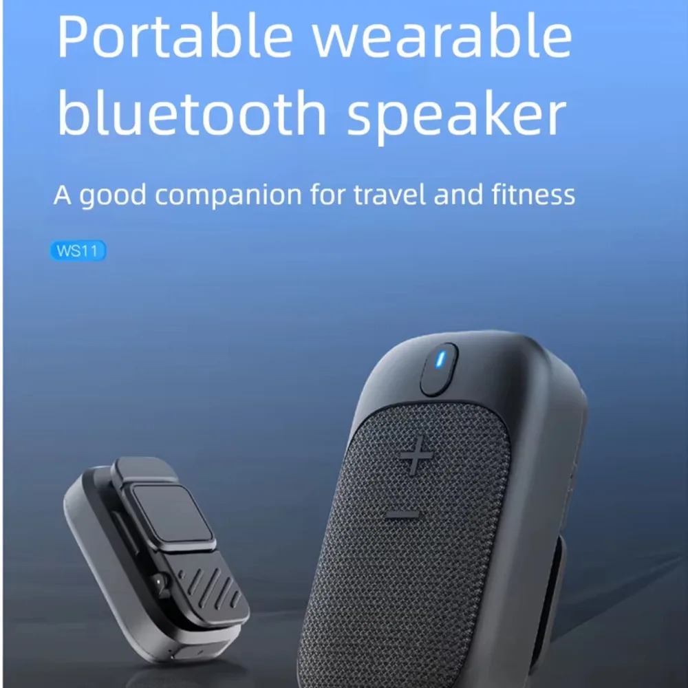 

Bluetooth Portable Mini Clip-on Walkman subwoofer Speaker IPX5 Waterproof Wearable loudspeaker For Outdoor Sports Running Riding