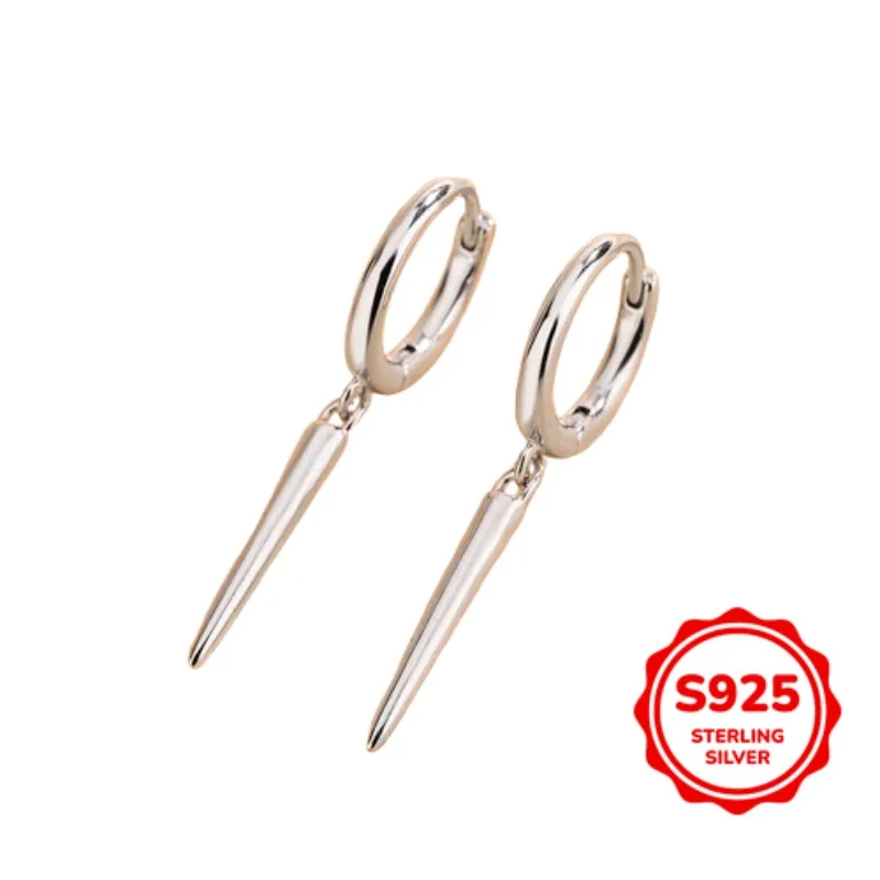 

Elegant and Versatile Genuine S925 Silver Circle Draped Women's Earrings